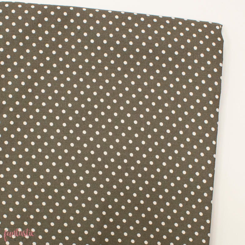 3mm Polka Dots Spots 100% Cotton Fabric - Grey