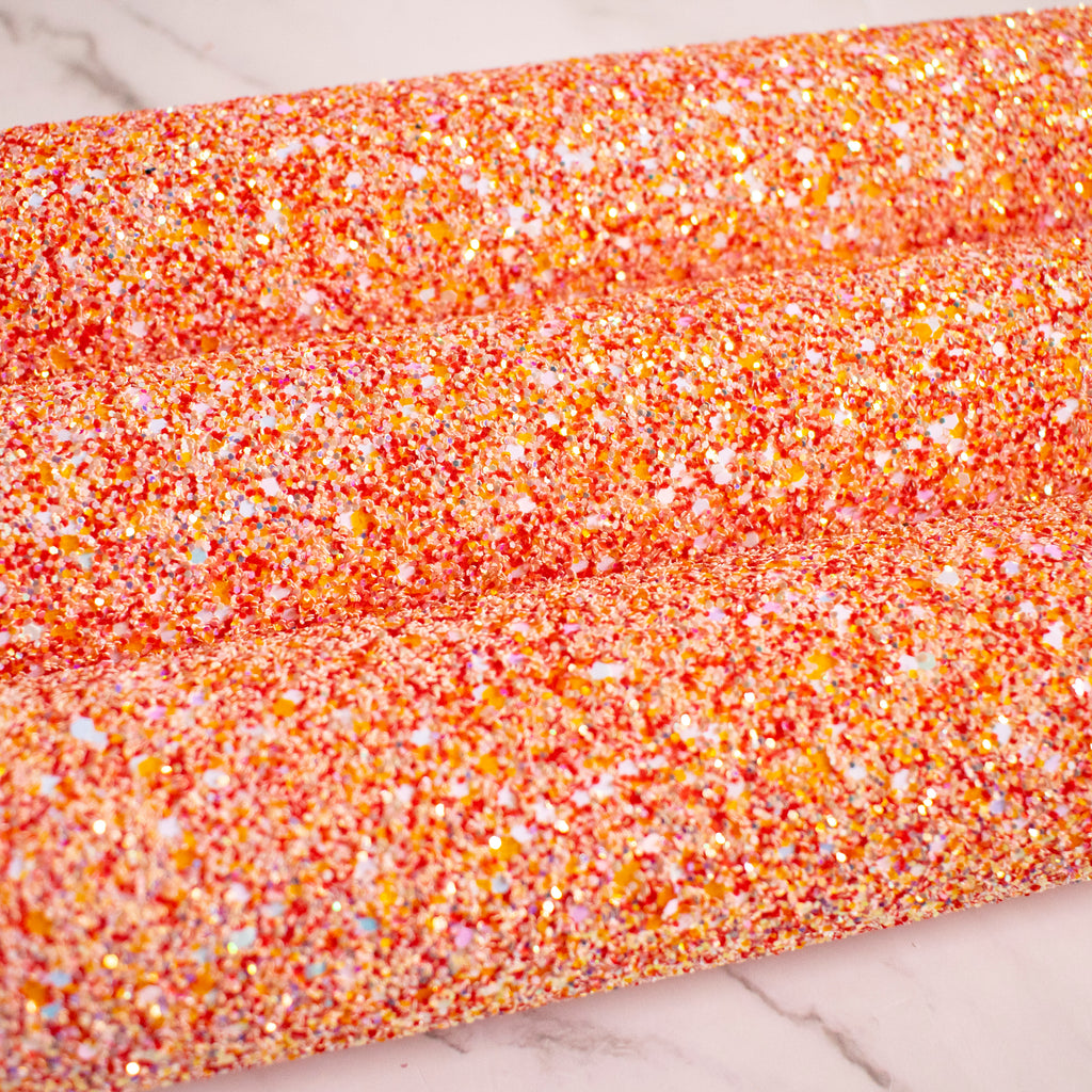 Pumpkin Party Chunky Glitter Fabric