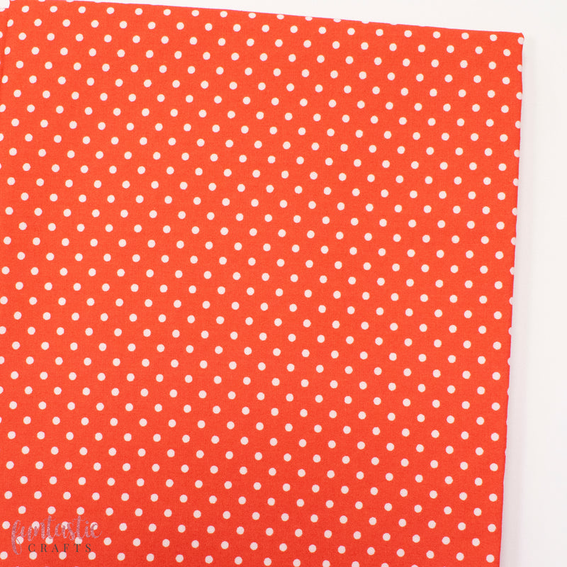 3mm Polka Dots Spots 100% Cotton Fabric - Sienna